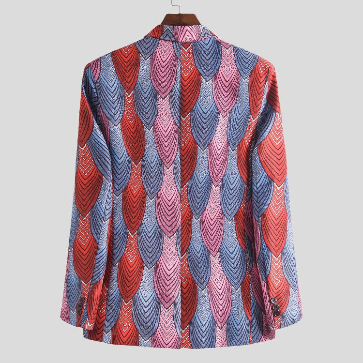 Damen Blazer mit auffälligem floralem Muster und modernem Schnitt EB