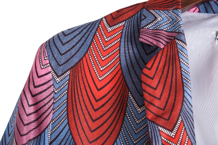 Damen Blazer mit auffälligem floralem Muster und modernem Schnitt EB