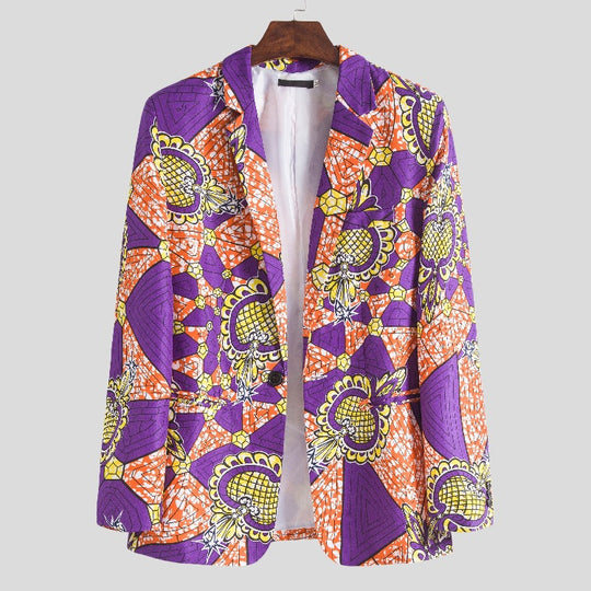 Damen Blazer im auffälligen afrikanischen Muster EB