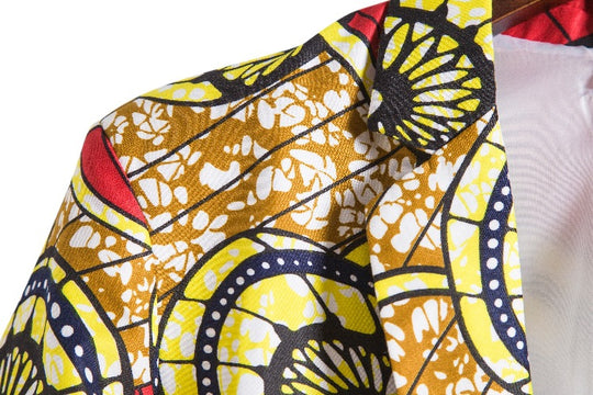 Damen Blazer aus hochwertigem afrikanischem Stoff mit modernem Muster EB