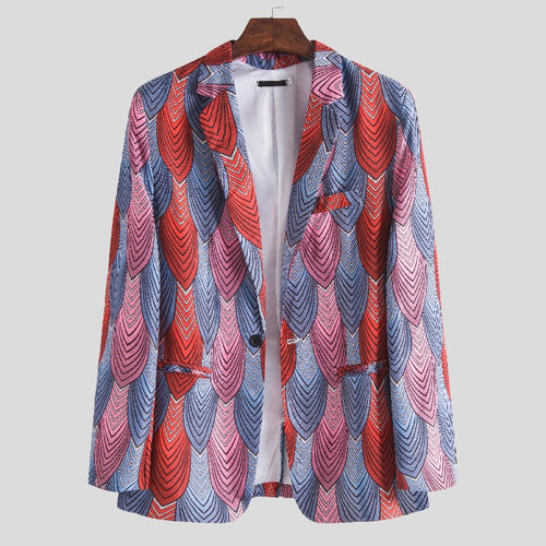 Damen Blazer mit auffälligem floralem Muster und modernem Schnitt EB