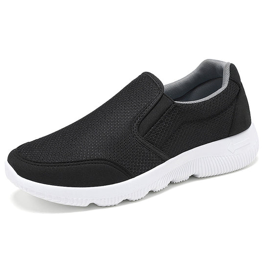 Herren nan atmungsaktiver Slip-On Freizeitschuh mit dehnbarem Einstieg, gestricktem Mesh-Obermaterial und stoßdämpfender EVA-Sohle EB