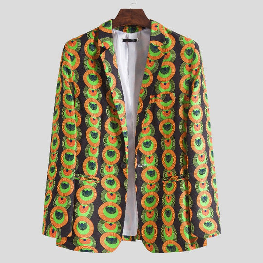 Damen Blazer mit buntem afrikanischen Muster und modernem Schnitt EB