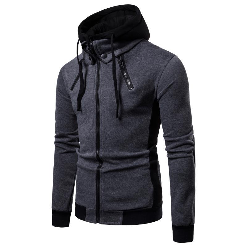 Herren bequemer Hoodie mit praktischem Reißverschluss und funktionalem Design EB
