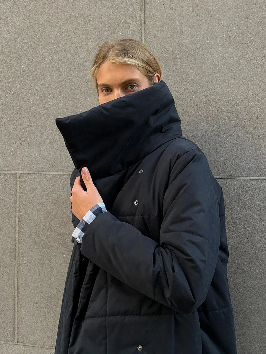 EB | Eleganter Wintermantel mit breitem Kragen