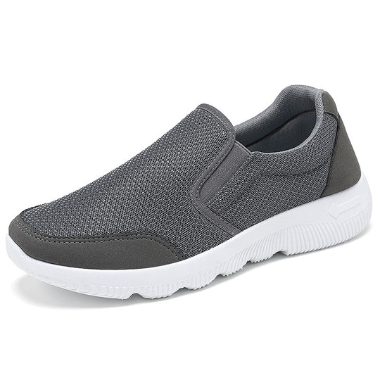 Herren nan atmungsaktiver Slip-On Freizeitschuh mit dehnbarem Einstieg, gestricktem Mesh-Obermaterial und stoßdämpfender EVA-Sohle EB
