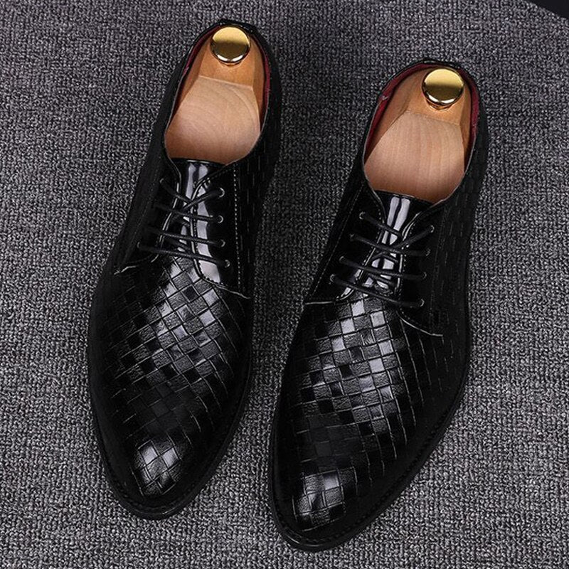 Elegante Leder Herren Schnürschuhe EB