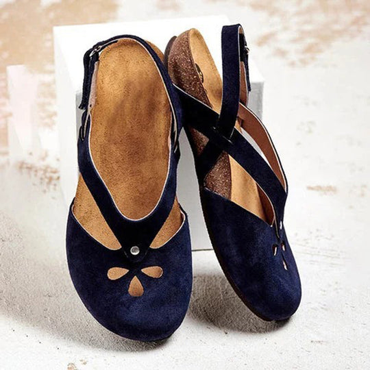 Damen Komfortable Sandalen mit verstellbarem Riemendesign und anatomischer Fußbettung EB