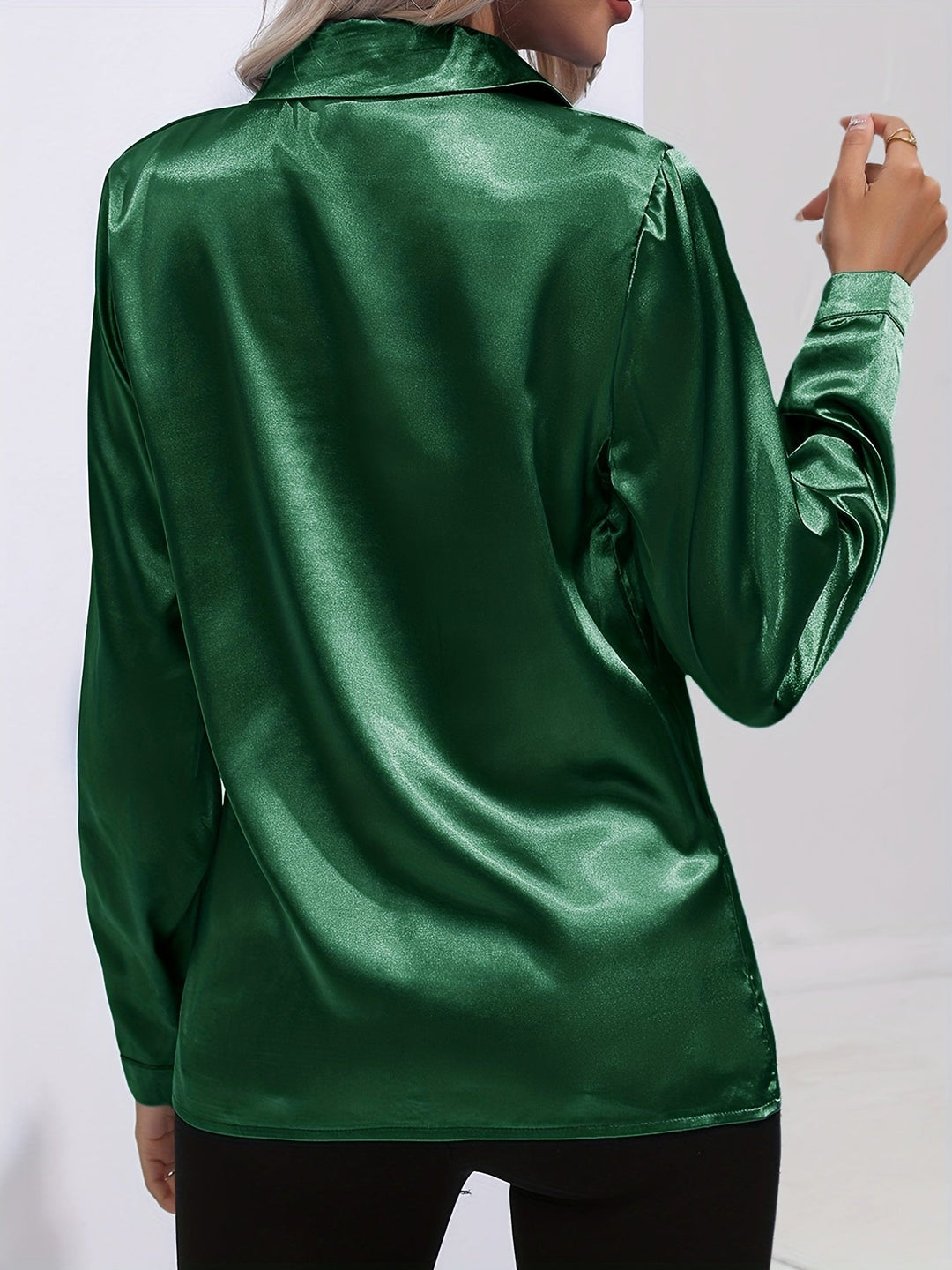 EB | Damen Elegante Satinbluse