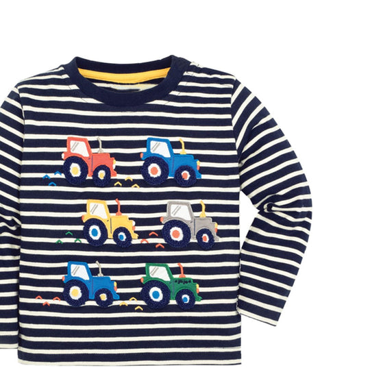 Jungen Langarmshirt mit lustigem Traktor-Motiv EB