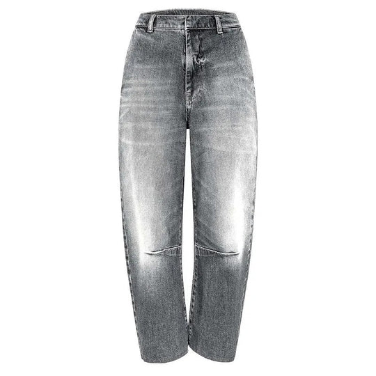 EB | Jeansjacke mit Gürtel, Stehkragen und langen Ärmeln