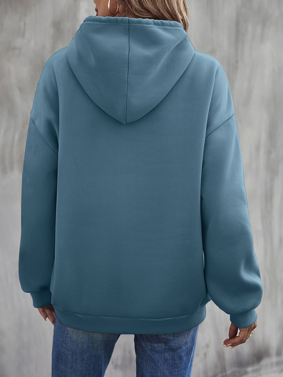 EB | Hoodie mit Druck Baumwollmischung Lässiger Stil