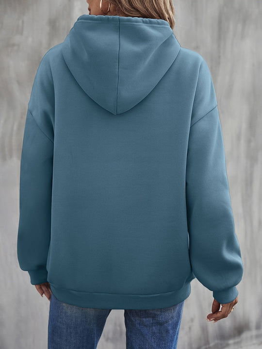 EB | Hoodie mit Druck Baumwollmischung Lässiger Stil