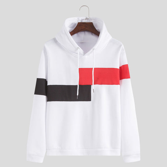Herren Kapuzenpullover mit stilvoller Blockstreifen-Design und bequemer Passform EB