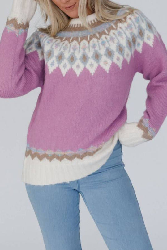 EB | Weihnachten Verdickter Rundhals Langarm Gestrickter Pullover