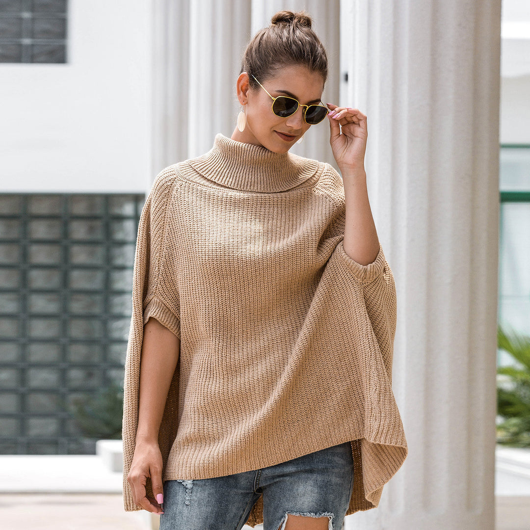 Damen Strickponcho mit modischem Design und hochwertiger Verarbeitung EB