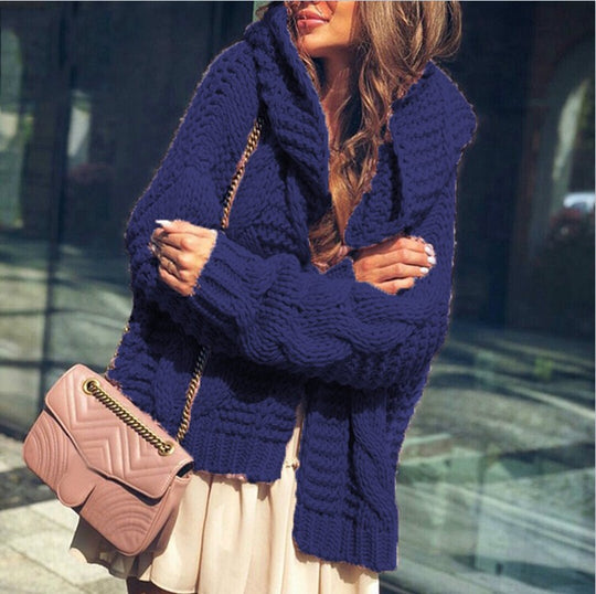Damen Grobstrickjacke mit lässigen Oversized-Schnitt EB