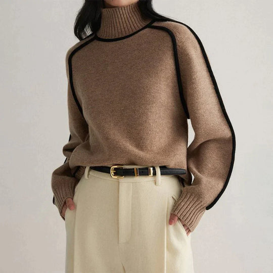 EB | Kaffee Hoher Kragen Pullover