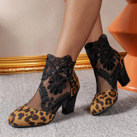 EB | Bestickte High-Heel-Stiefel - Trendy Footwear