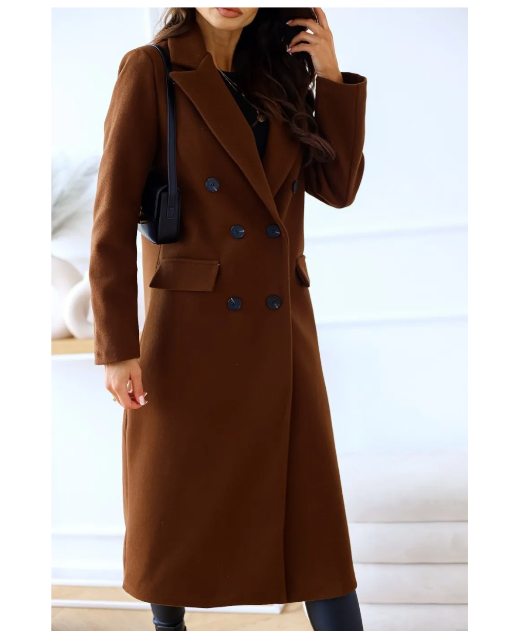 EB | Lange Elegante Taillierte Trenchcoat Für Damen | Perfekt Für Herbst Und Winter
