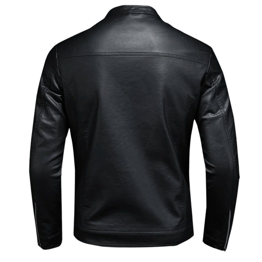 EB | Trendig Leder Bikerjacke für Männer