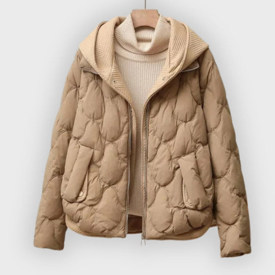 EB | Rose Puffer-Jacke mit gestepptem Design