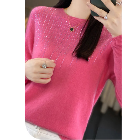 EB | Sweatshirt - Weicher Strickpullover mit funkelnden Details