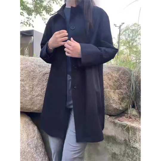 EB | Stylischer Einreihiger Kurzer Trenchcoat für Damen
