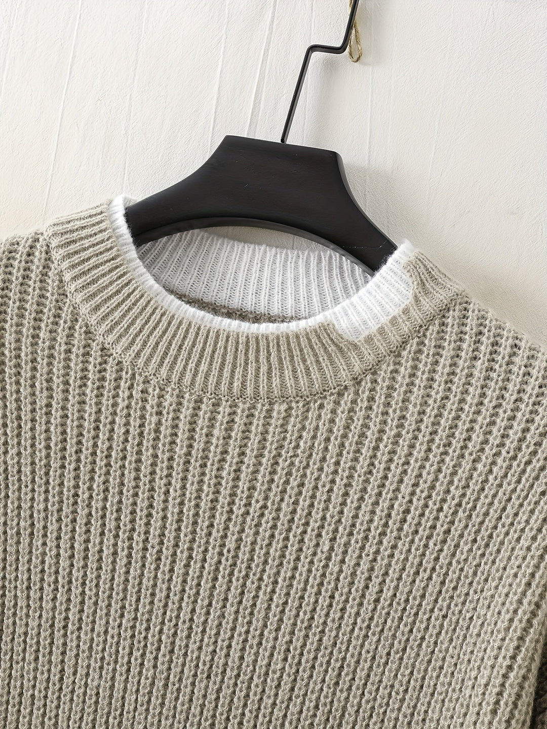 EB | Überdimensionierter Strickpullover Acryl Lässig und Warm