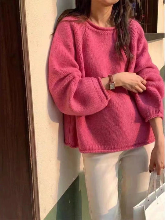 Damen Strick Oversize-Pullover mit Lässigem Stil & Hohem Komfort | EB