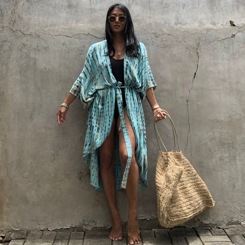 EB | Glamouröse Sonnenschutz Resort Strandkleid Cover Up