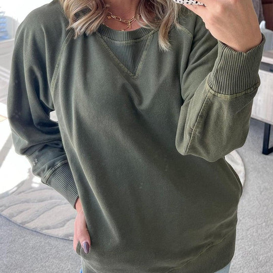 EB | Gerippter Pullover mit Taschen