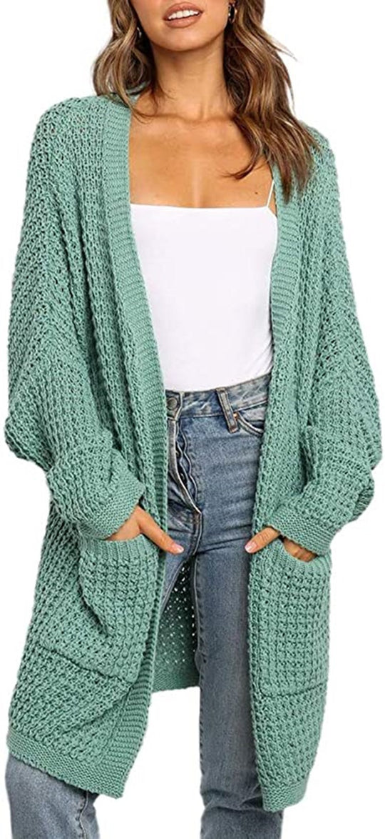 Damen Strickcardigan mit großzügigen Taschen und lockerer Passform EB