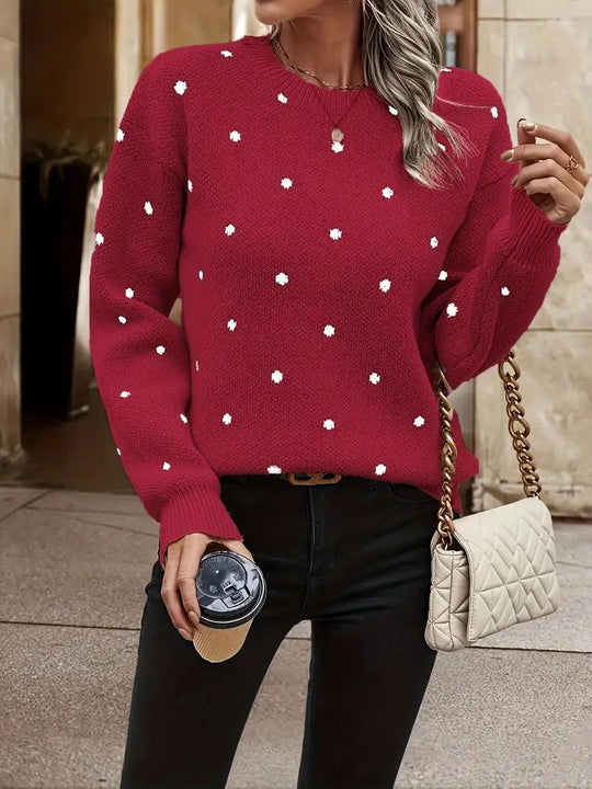 EBMode – langärmliger poker-dot-pullover