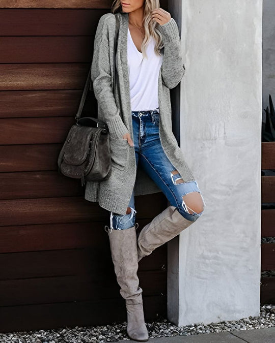 EB | Lässiger Strick-Cardigan mit Taschen