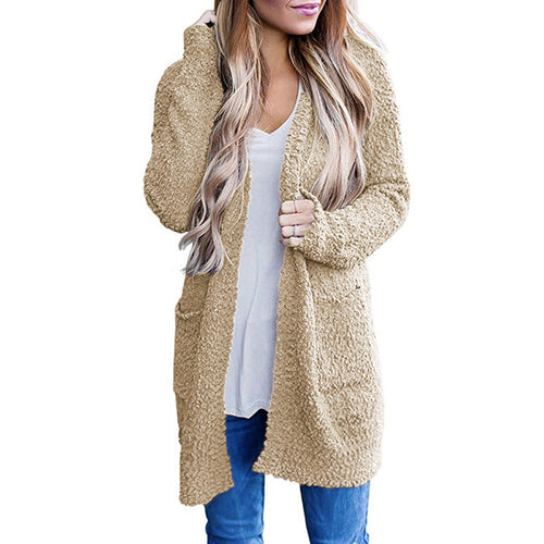 Damen Kuscheliger Strickmantel EB