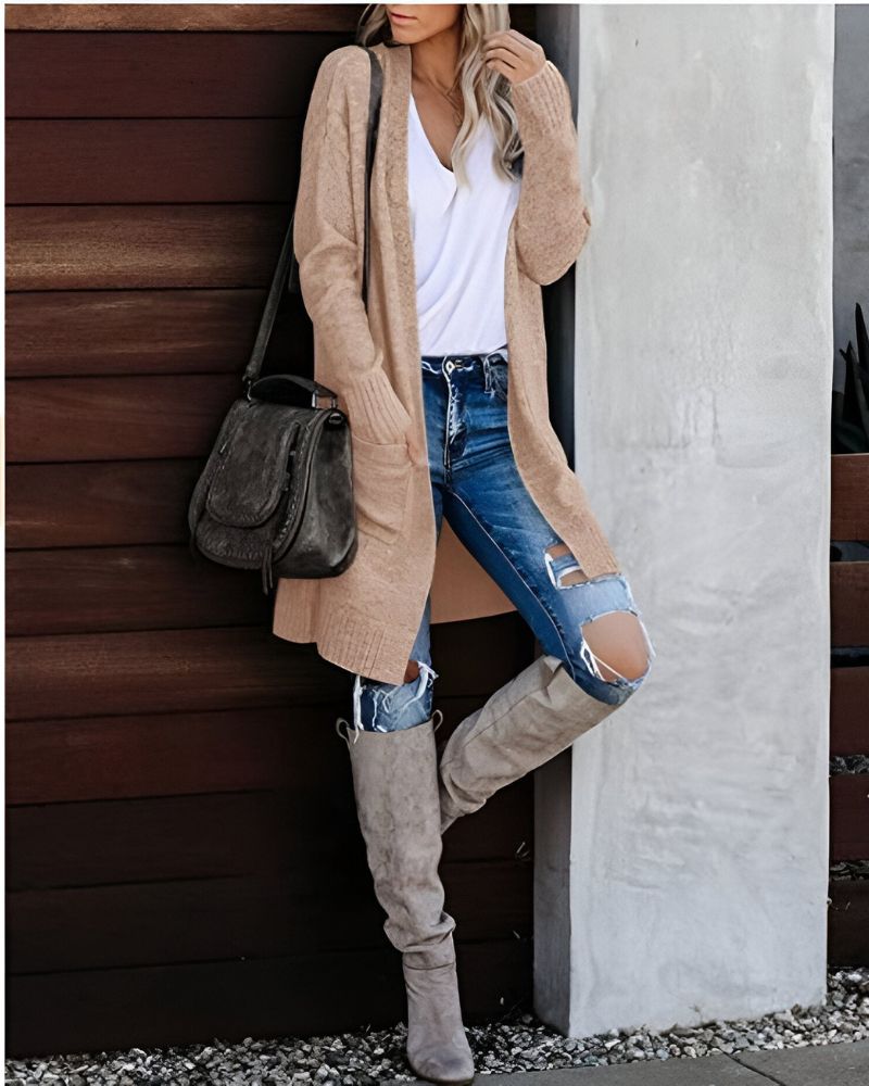 EB | Lässiger Strick-Cardigan mit Taschen
