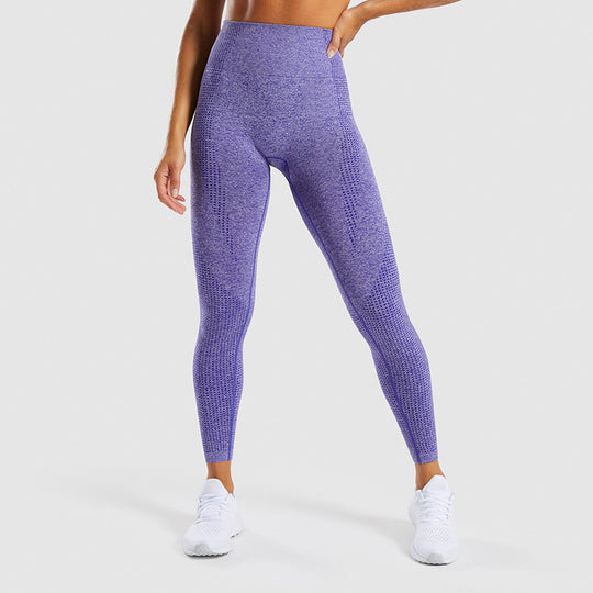 Damen Sportliche Performance-Leggings mit hohem Bund und atmungsaktivem Material EB