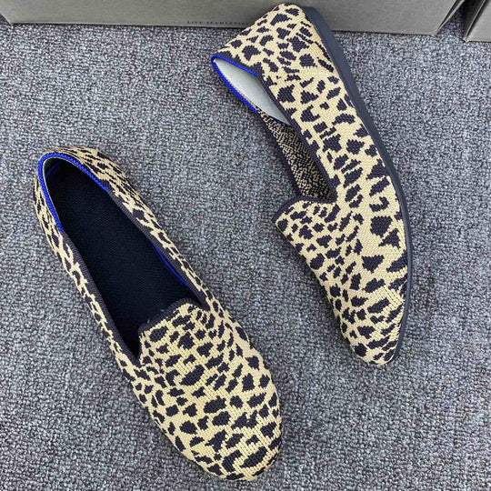 Damen Elegante Mokassins mit modernem Leopardenmuster EB
