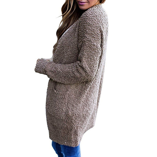 Damen Kuscheliger Strickmantel EB