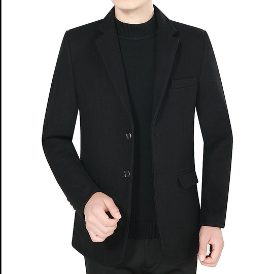 Herren Elegantes Wollmix-Sakko mit Slim Fit und Reverskragen EB