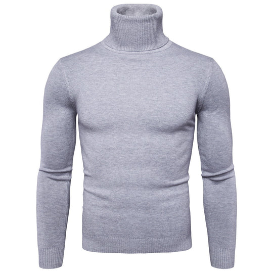 Herren Rollkragenpullover aus weicher Merinowolle mit eleganter Struktur EB