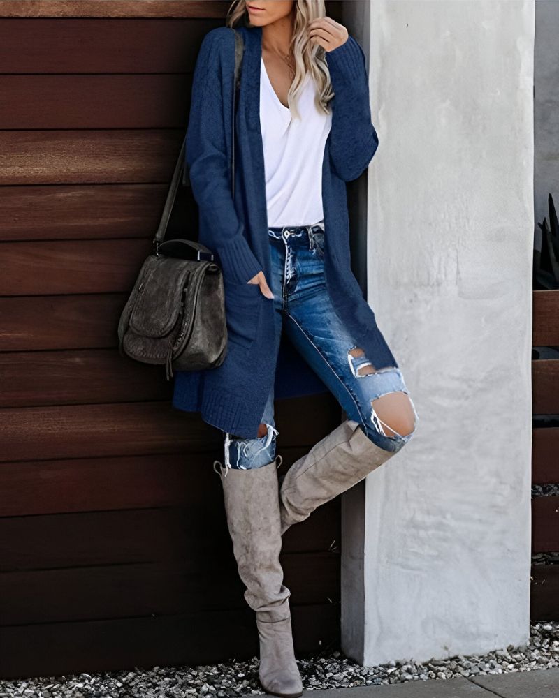 EB | Lässiger Strick-Cardigan mit Taschen