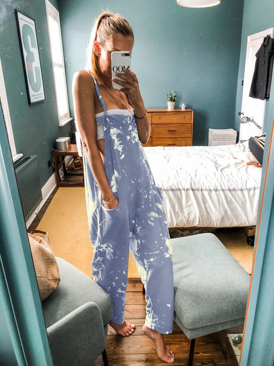 Damen lässiger Overall im urbanen Tie-Dye Design EB