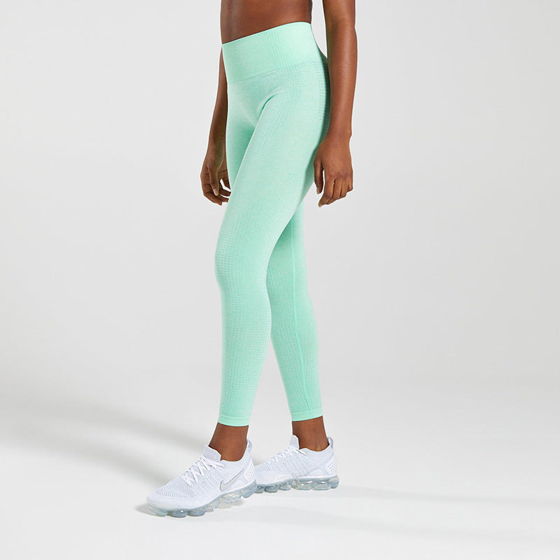 Damen Sportliche Performance-Leggings mit hohem Bund und atmungsaktivem Material EB