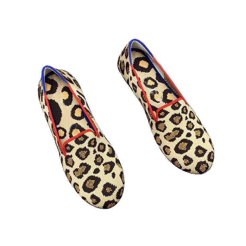 Damen Elegante Mokassins mit modernem Leopardenmuster EB