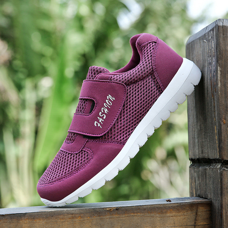 Damen Sportliche Sneaker mit rutschfester Sohle und atmungsaktivem Netzdesign EB
