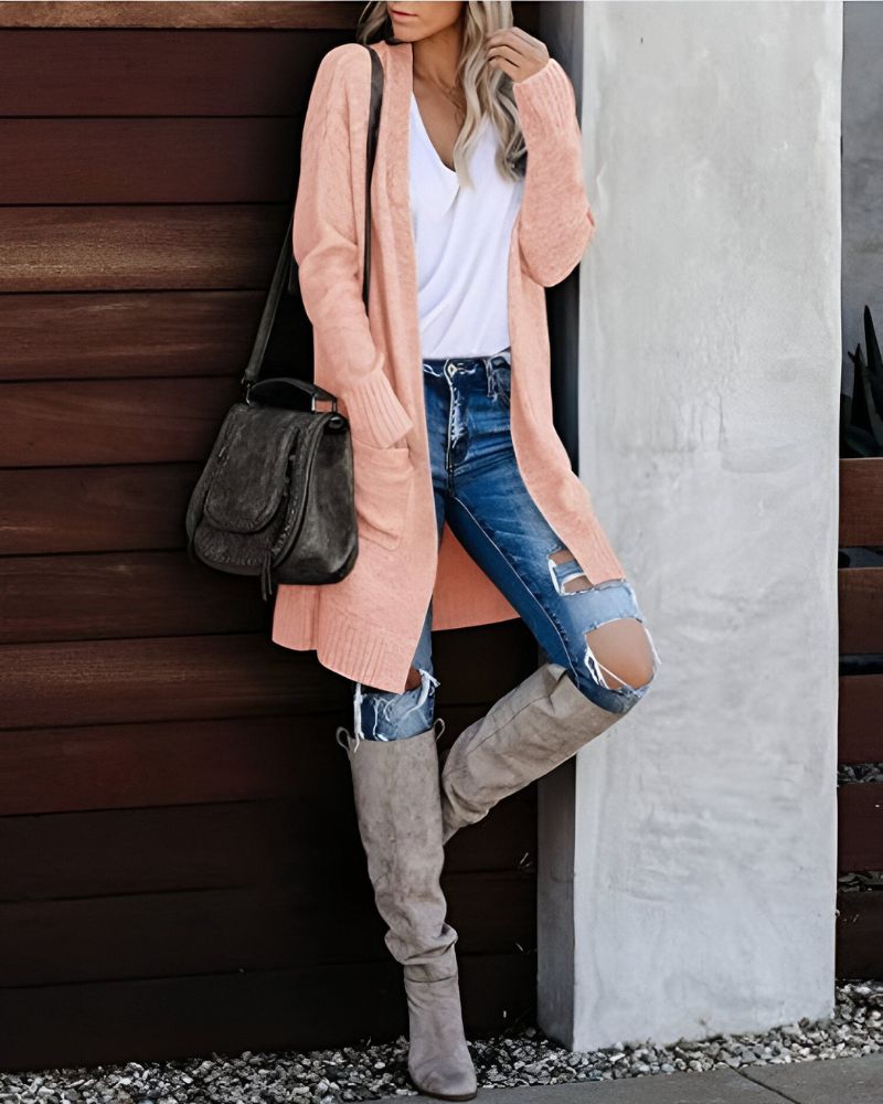 EB | Lässiger Strick-Cardigan mit Taschen