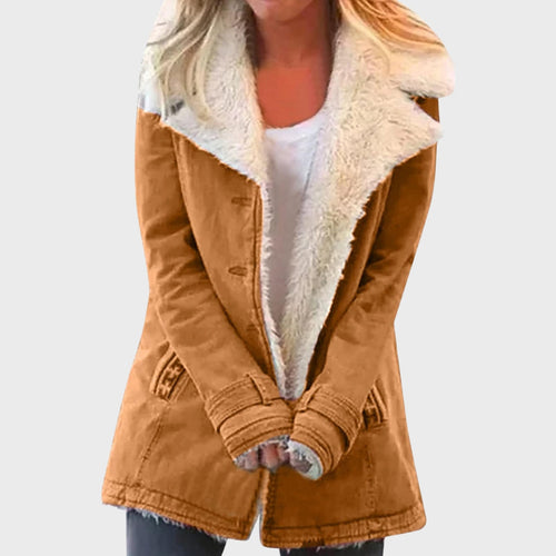 EB | Faux-Lammfell-gefütterter Parka-Mantel