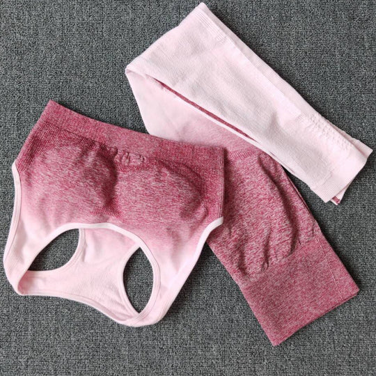 Damen Sportliches Oberteil mit Hochbund und atmungsaktiven Shorts EB